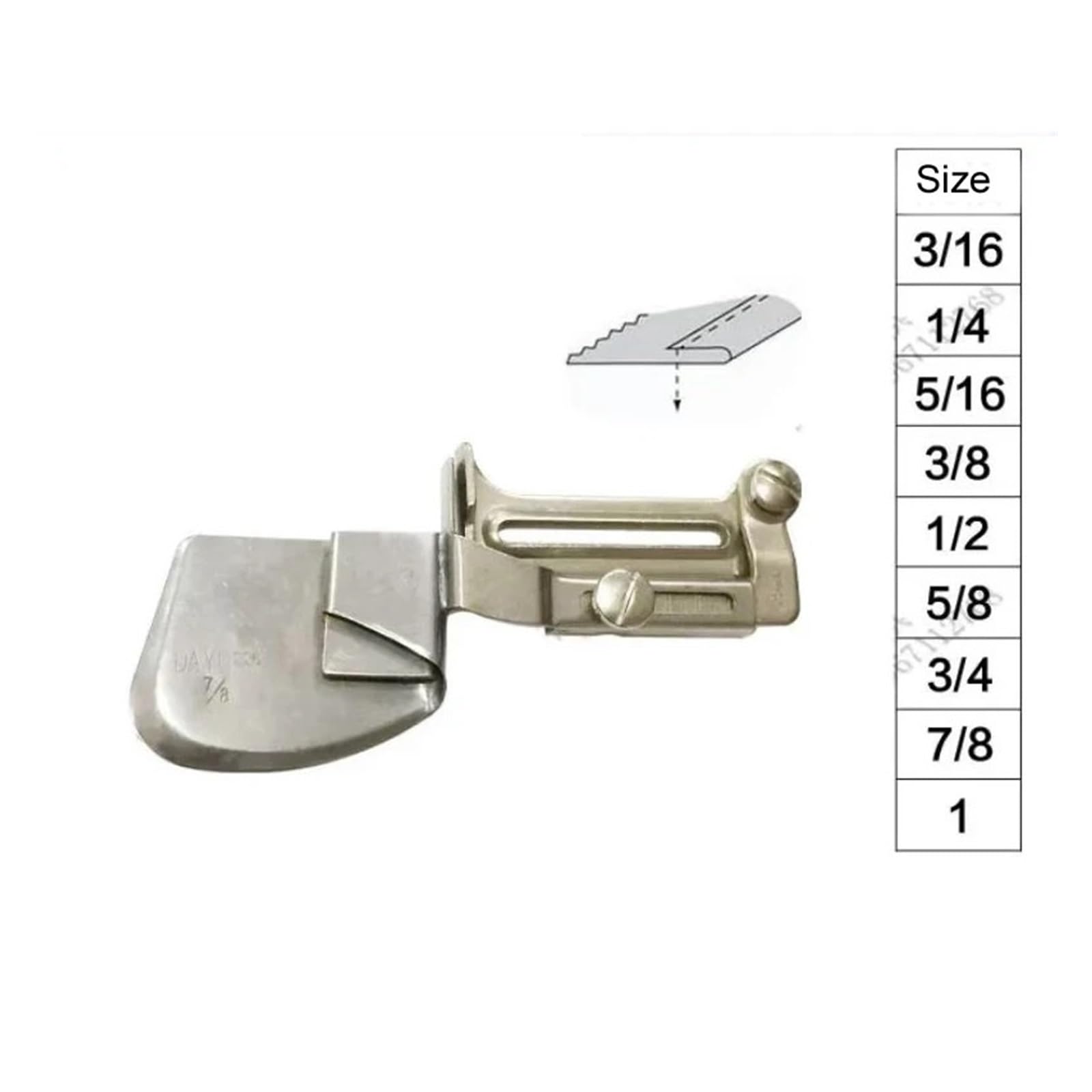 DAYU226 – Ourlet à Bord Brut for Machine Coudre, Dossier de Fixation, classeur d'ourlet, Couture Plate, 1 pièce(3-16 inch)