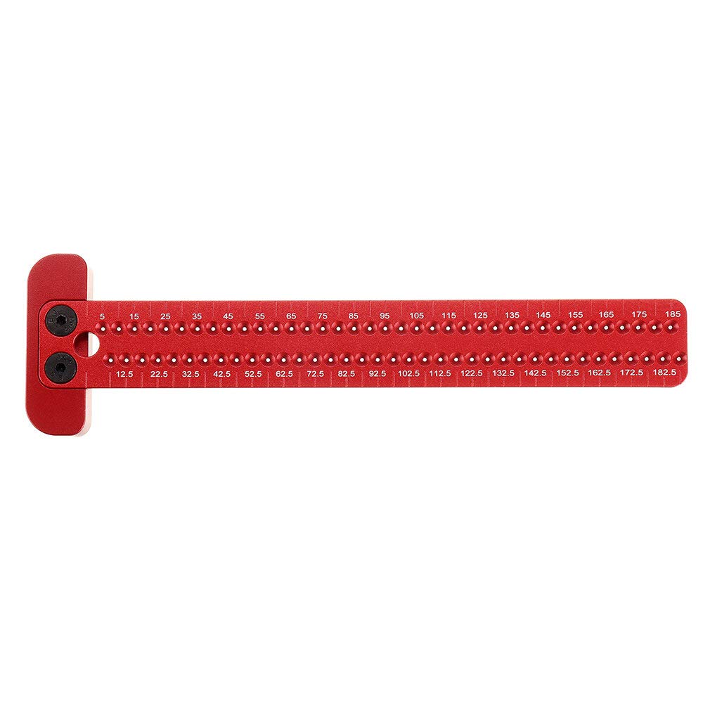 Righello In Alluminio Per Falegnameria Con Blocco Di Posizionamento | 50 Cm Precisione