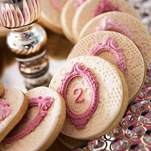 Mirror Frame Silicone Mold Fondant Sugarcraft Cake Decorating Tools Chocolate Candy Mold (Style 3)