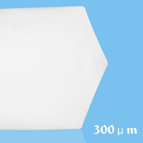 7 Inch Rectangle Filter Sock, 4 Pcs Saltwater Aquarium Filter Bags 300 μm Aquarium Filter Accessories for Saltwater Freshwater Fish Tank Filter