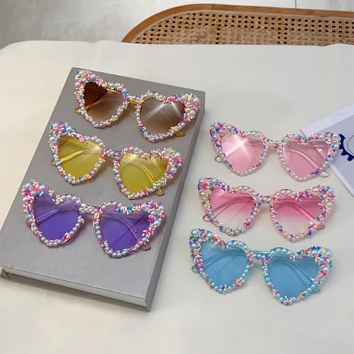 Lunettes de soleil dégradées multicolores au design violet chic - 4
