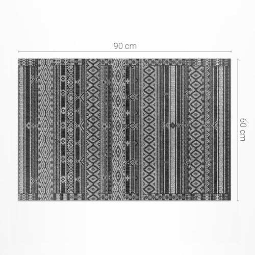 Tapis extérieur rectangle PVC 60x90 lavable résistant décoration jardin