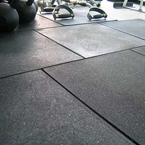 Piso De Borracha Ultra Impact 16Mm Placa 0,50 X 0,50M Preto