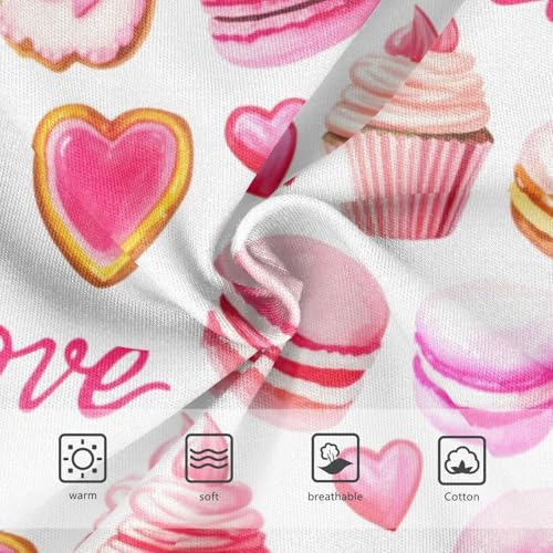 Joisal Cotton Toddlers Underwear Floral Cute Pink Red Cakes Little Girl Panties Funny Underpants Briefs 2t3