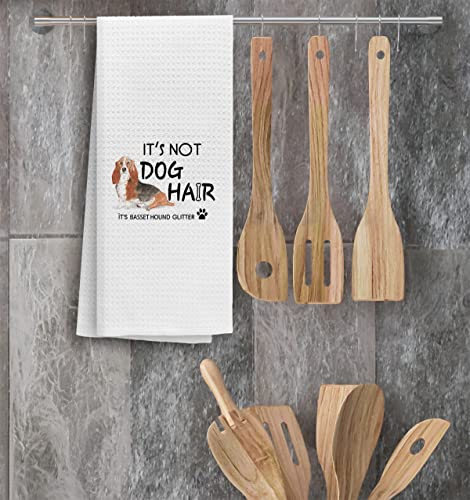 Tunw Dog Themed Kitchen Towels 16″×24″,It’s Not Dog Hair It’s Basset Hound Glitter Soft And Absorbent Kitchen Tea Towel Dish Towels Hand Towels,Gifts For Women Girls Dog Lovers #TOP1