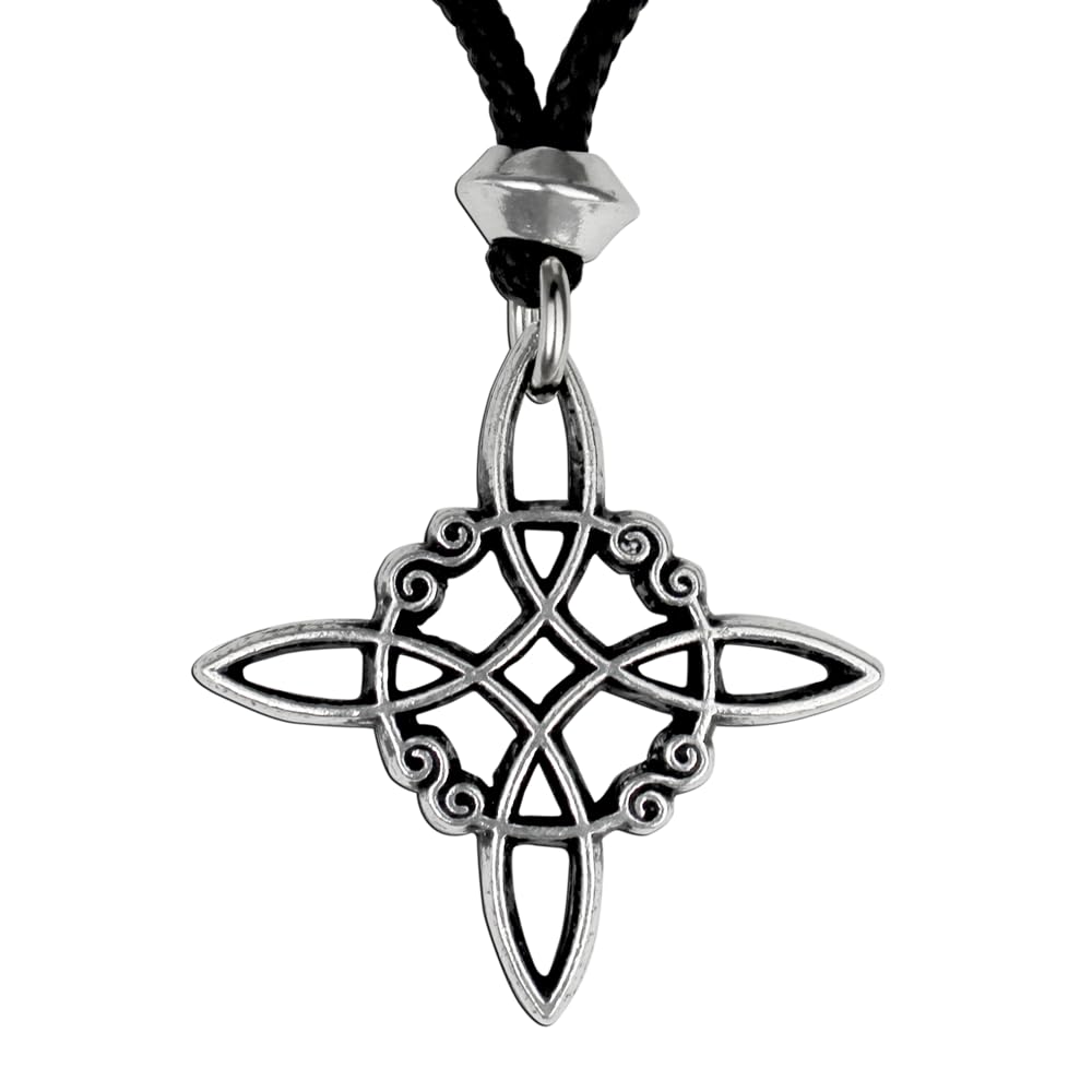 Pewter Celtic Witches Knot Wiccan Pendant Necklace | Amazon.com
