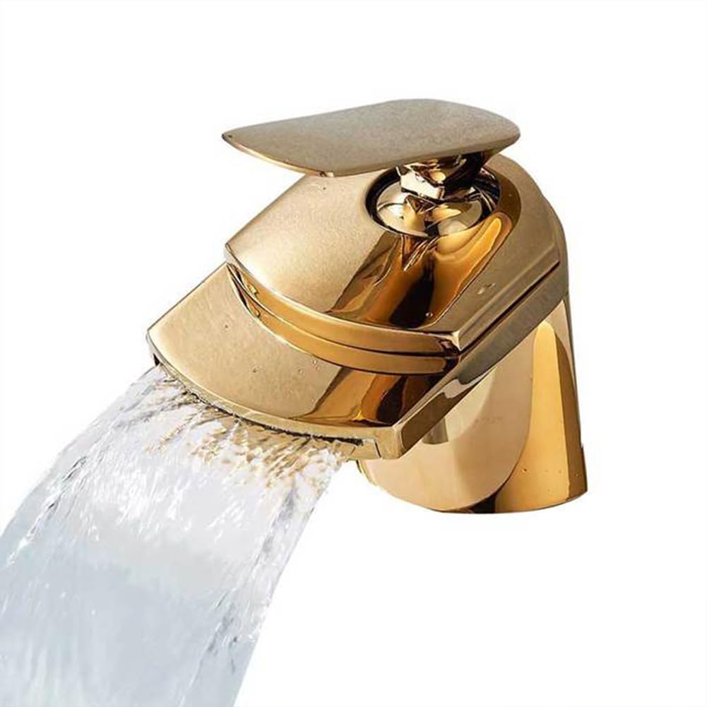 Mitigeur d'évier de salle de bain en laiton avec réglage fluide chaud et froid