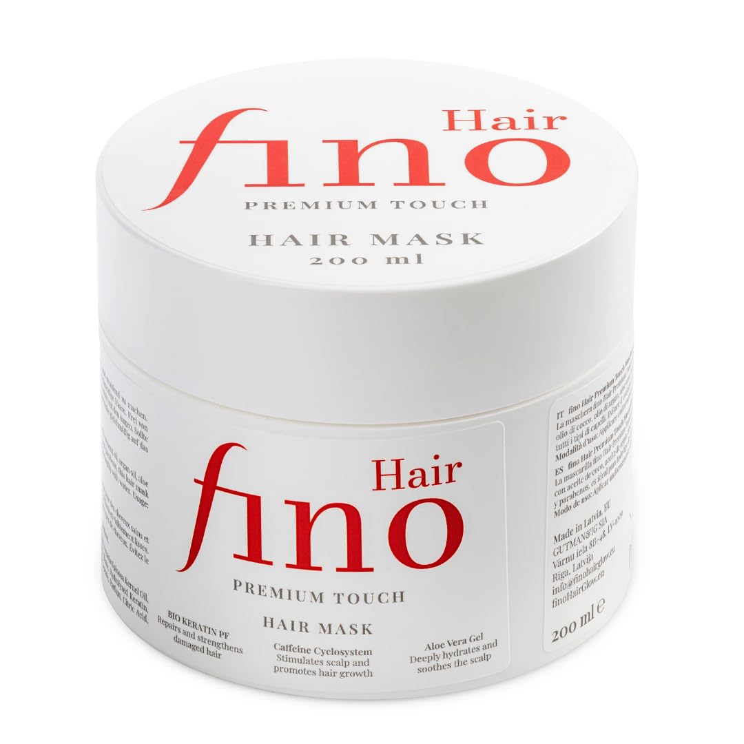 Fino Hair Premium Touch Mascarilla – Nutrición Profunda con Queratina, Biotina & Cafeína – Cabello Fuerte, Suave & Radiante – Sin Siliconas & Parabenos – 200 ml