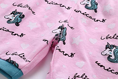 Image of Koian Little Girls' Short Pajamas Sets Toddler PJS Cotton Kids Sleepwears