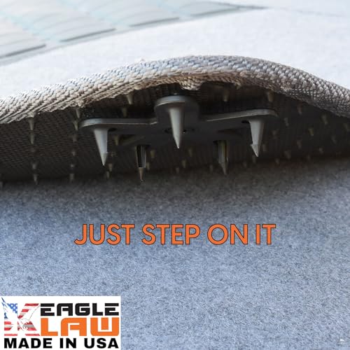 Eagle Klaw 2.0 Floor Mat Clips (8 Sets) for Car Mats and Floor Liners - Made in USA Car Accessories - Black - 4 Car Floor Mats kit + 3/8" Cutter - Image 3