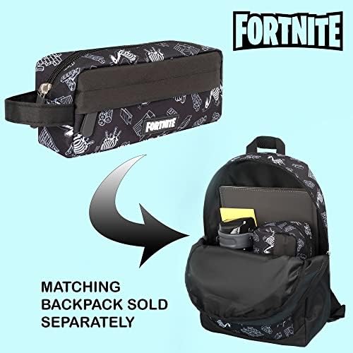 FORTNITE - Large Pencil Case X-Ray Design Boys Pencil Case - 2 Spacious Compartments - Carry Handle - Stationery Supplies for Kids/Teens