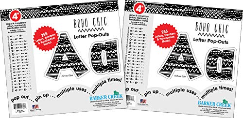 Lettres pop-up 10,2 cm aztèque bohème pour en finir avec les affichages ternes