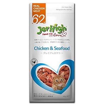 Jerhigh Jinny Cat Treats, Seafood, 35 g (Pack of 6)