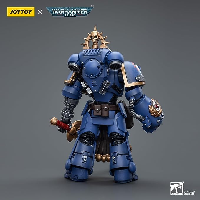 Miniatura 6 de JOYTOY 118 Warhammer 40,000 Figura de acción Ultramarines Teniente con Power Fist Collection Modelo 4 pulgadas