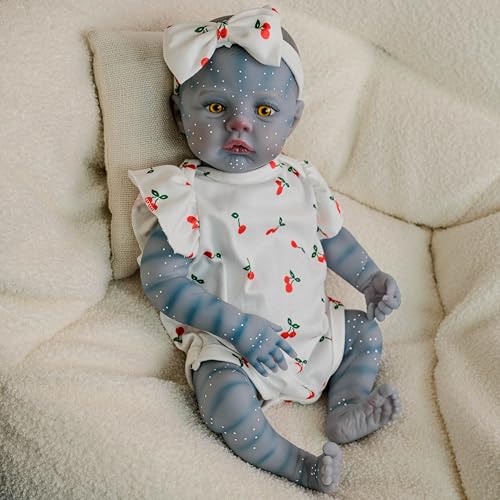 RXDOLL Avatar - Bonecas realistas de bebé repleto de silicone de corpo inteiro de 19 polegadas, bonecas de bebé realistas que parecem a vida real, anatomicamente corretas, brinquedos impermeáveis para