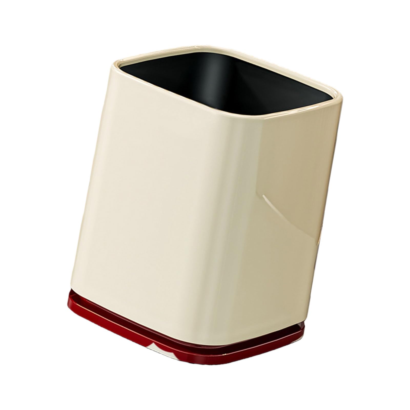 Jazuaiao 13L Wheeled Trash Bin Large Capacity Quiet Modern Design Trash Can Waste Container for Household Kitchen Decoration Kitchen Waste Bin with Wheel