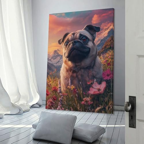 Tableau carlin fleur pour personnaliser un mur vide avec style moderne
