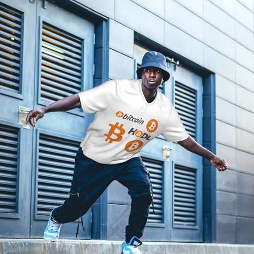 Bitcoin Logo HODL BTC Crypto Cryptocurrency Men's Football Jersey Sleeveless Shirts for Men - Image 8