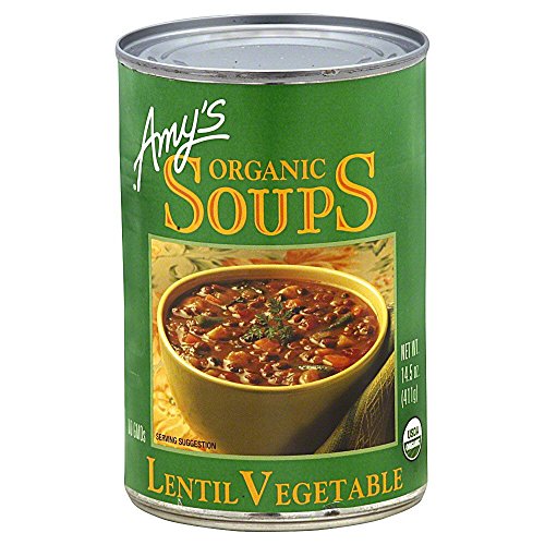 Amy's Organic Lentil Vegetable Soup, 14.5-Ounce Cans (Value Bulk ...