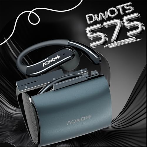 Image of ACwO DwOTS 575 Wireless Open Ear Wireless Earbuds, All-Around Awareness, 60H Playtime, ENC Technology, Long-Term Comfort, 10mm Drivers, 3 EQ Modes, Fast Charge 1.5Hrs (Midnight Black)