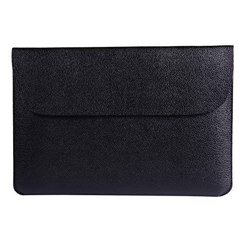 P002 - Funda blanda para MacBook Air Pro Retina de piel sintética antiestática, delgada, ligera, cierre seguro, resistente a los golpes, resistente a los arañazos, espacio de almacenamiento extra para