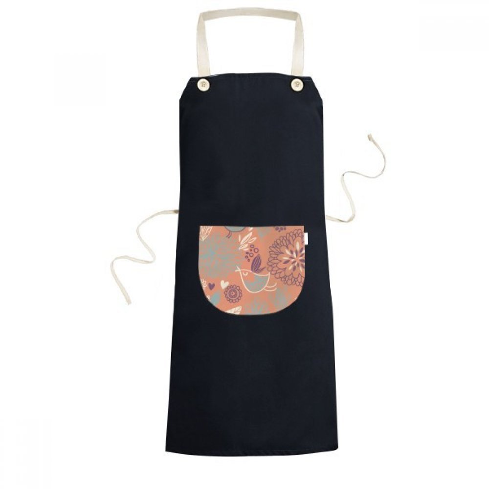 Tablier cuisine fleur d'oranger idée cadeau chef noir réglable