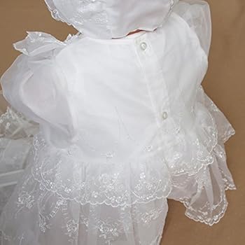 超ロングコート ベビー セレモニードレス　オーガンジー　ホワイト 美品 着画あり 超ロングコート オーガンジー4段フリル ベビードレス3点セット