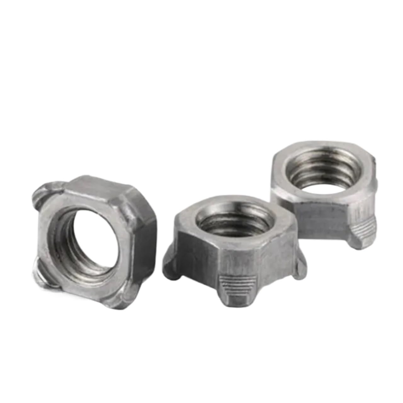Square Weld Nuts 25pcs M4/M5/M6/M8/M10/M12 Square Welding Nut/Four Corner Welding Nut/Square Spot Welding Nut(M8)