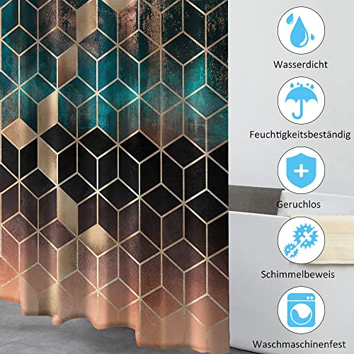 Duschvorhang Kuchisity 180 x 200 cm mit Anti-Schimmel Eigenschaften