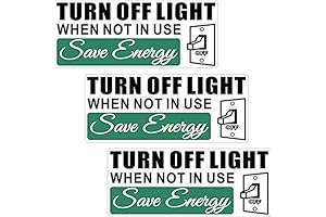 Turn Off Light When Not In Use, Save Energy - Notice Caution...