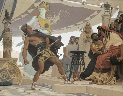 La ira de Aquiles pintura mural en lienzo de alta fidelidad artística 60x90cm