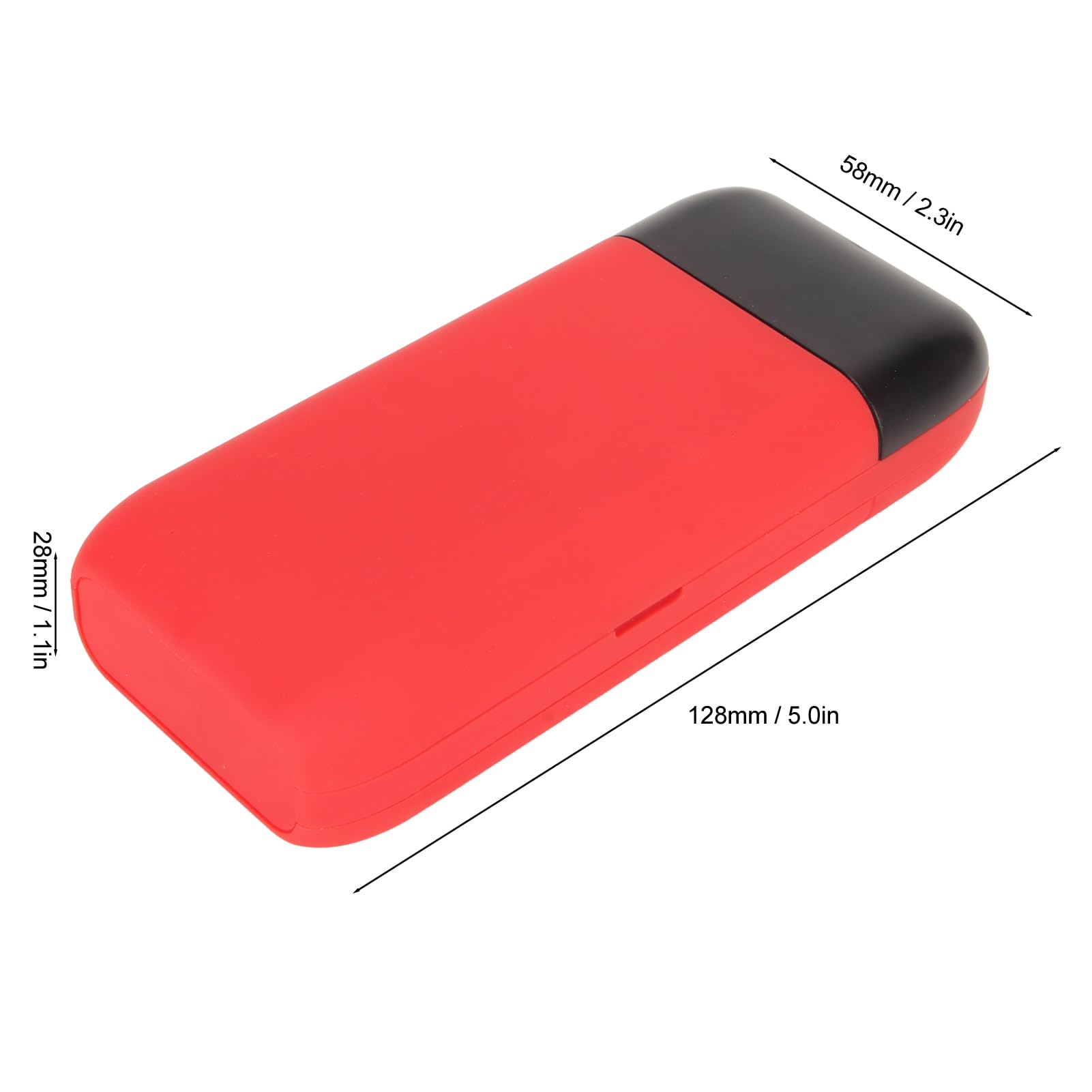 Chargeur Rapide Double Rôle PB2S Type-C, Chargeur de Batterie LCD Portable Universel pour Batterie Rechargeable Li-ION 3,6 V 3,7 V Compatible 18700 20700 Rouge