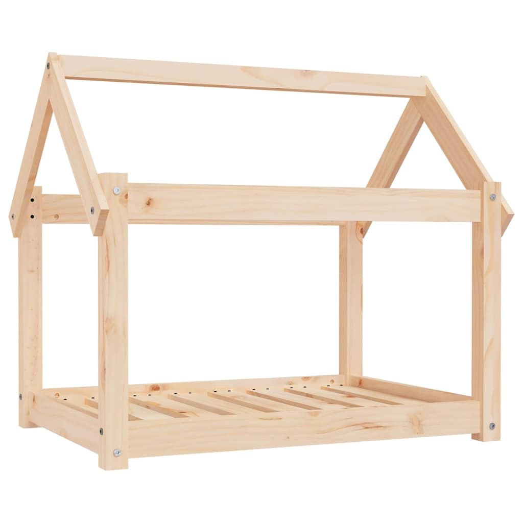 vidaXL Solid Wood Pine Dog Bed Indoor Wooden Pet Sofa Dog Seat Couch Frame Puppy Kennel Bed Pet Chair Couch Puppy Seat House 81x60x70 cm โ image 1