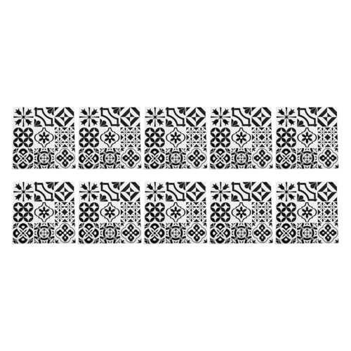 Autocollants pour carrelage noir et blanc pour rénover sans colle ni travaux