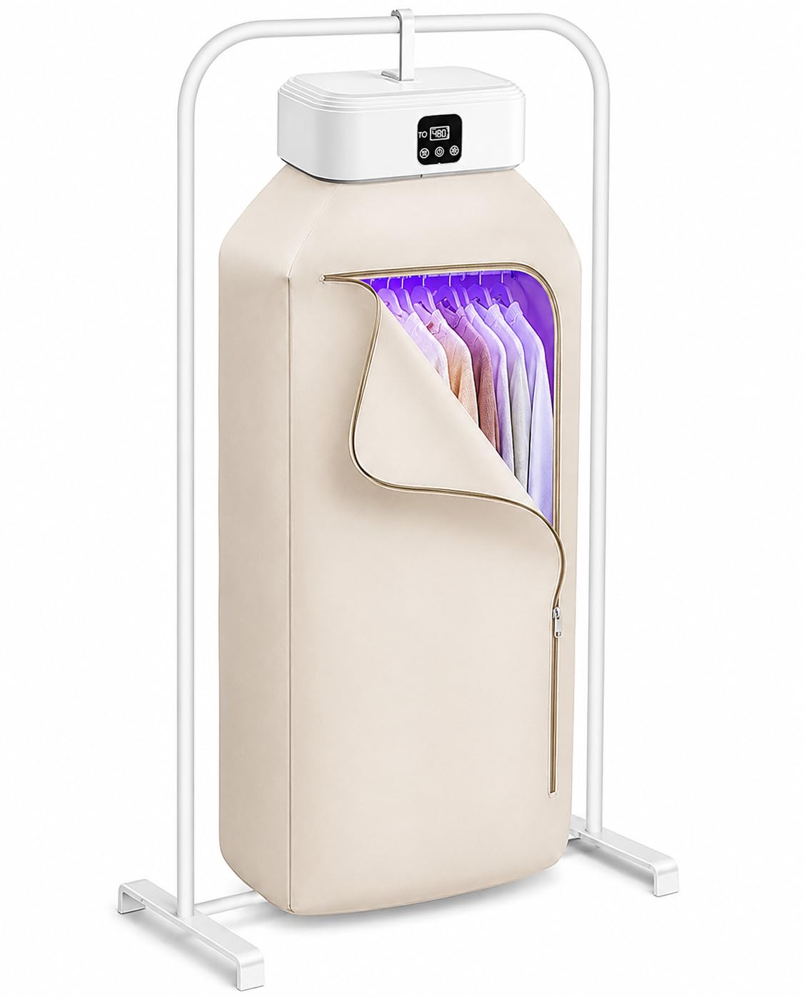 Portable Electric Cloth Dryer, Foldable Compact Electric Drying Machine with Dry Bag, Automatic Mini Laundry Dryer with Hanger for Indoor Use, Electric Cloth Warmer for Wet Clothing-image-13
