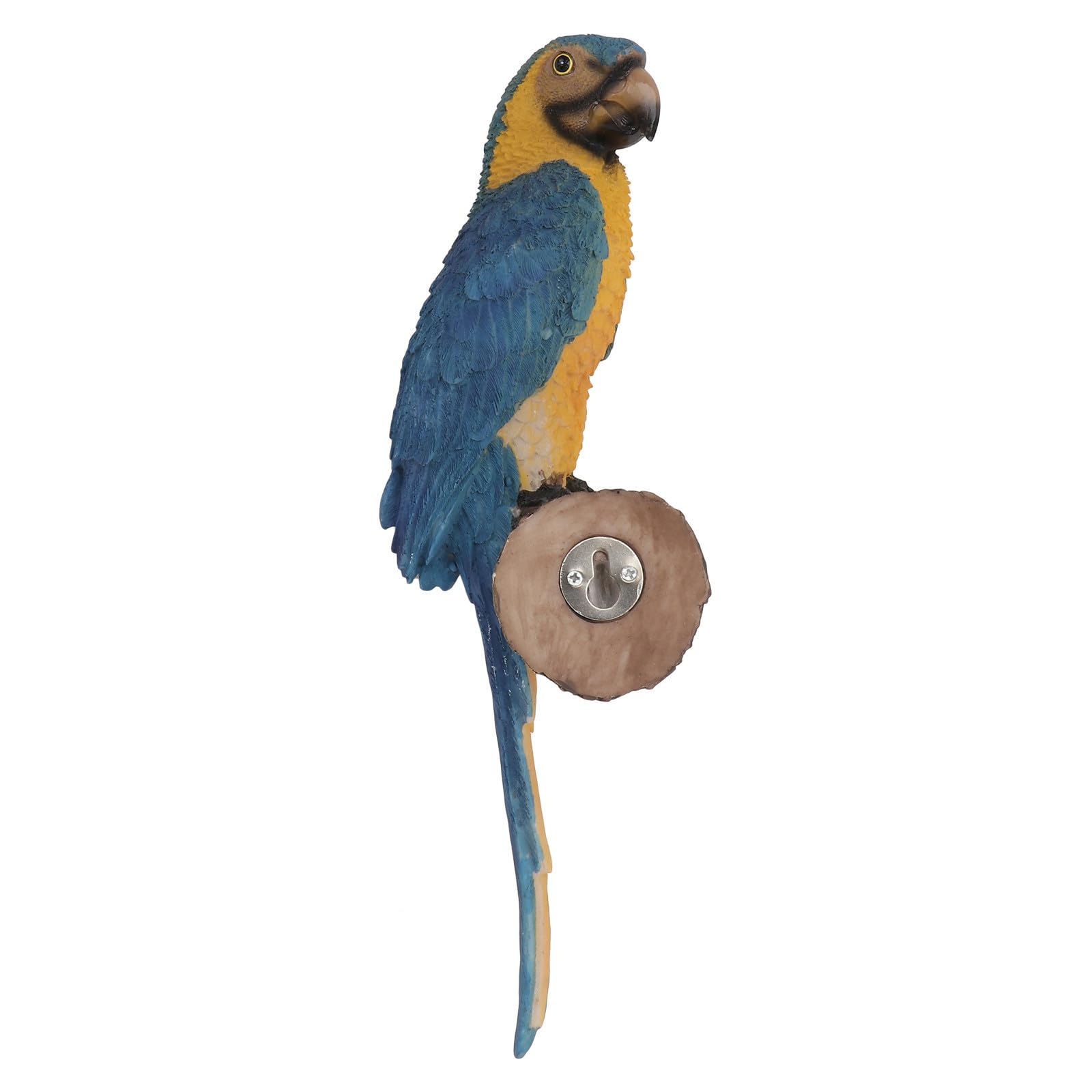 Loro azul de resina con diseño colgante pastoral para decoración de árboles