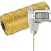 Gold String Twine 658 Feet 1.5mm for Ornaments Christmas String Twine for Gift Wrapping Inelastic Glitter Gold Cording for Crafts Thread Wedding DIY Decoration