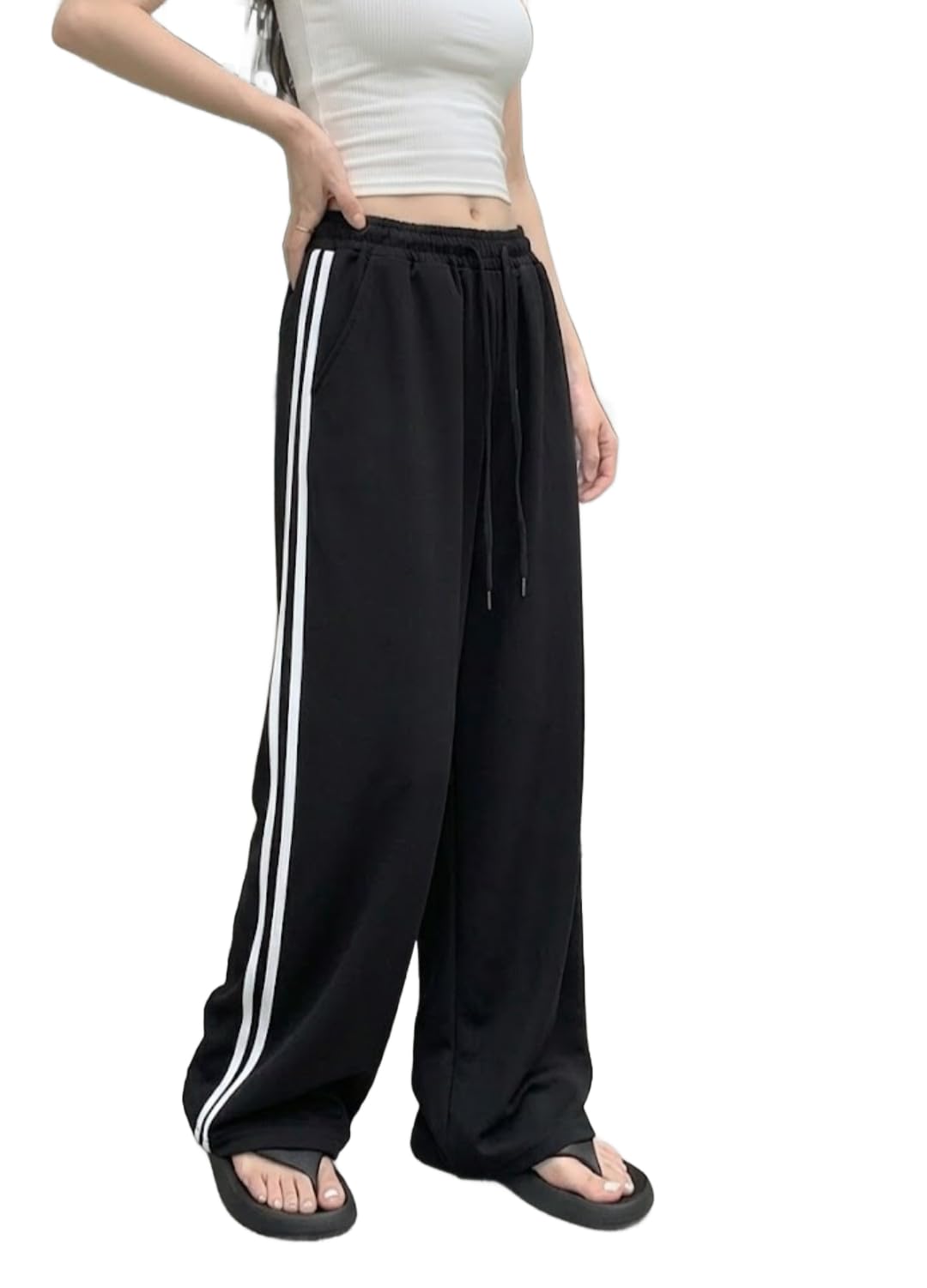 dockstreet Track Pant for Women || Baggy Fit || Track Pants || Full Elastic Jogger Track Pant ||-picture-45