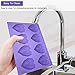 Silicone Heart Molds for Chocolate Geometric Heart Mold 8 Cavity Diamond Heart Shaped Silicone Mold Purple Non-stick Easy Release Geometric Chocolate Mould for Valentine Mousse Chocolate Making 2Pcs