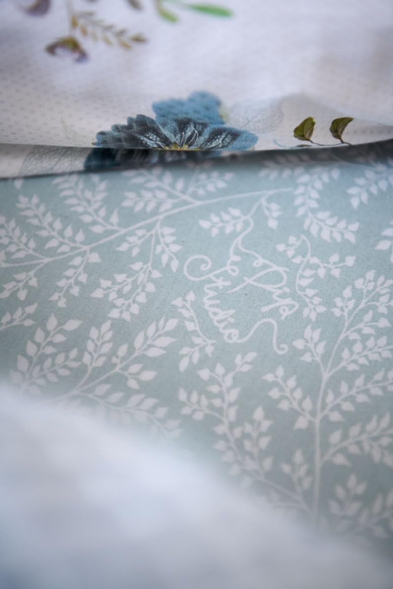 Pip Studio Spanbettlaken Leafy Blau Grau 90x200/220