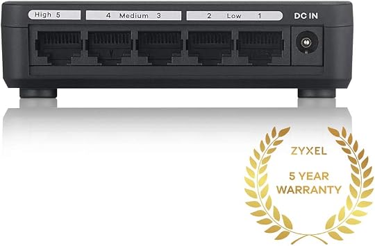 محول جيجابت إيثرنت ذو 5 منافذ [GS105S] لألعاب ووسائط Zyxel