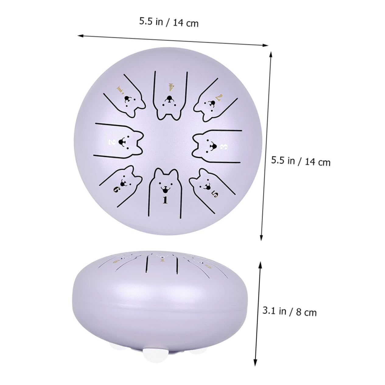 Alasum Tongue Drum Inossidabile Strumento Di Percussione Per Meditazione Pratica e Yoga Per Musicisti Di Tutti Design Unico Per Esperienza Musicale Coinvolgente