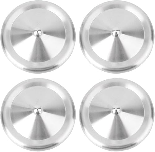 Cabilock 4 tapas de taza de acero inoxidable - Tapas de taza de bebida a prueba (plateado)
