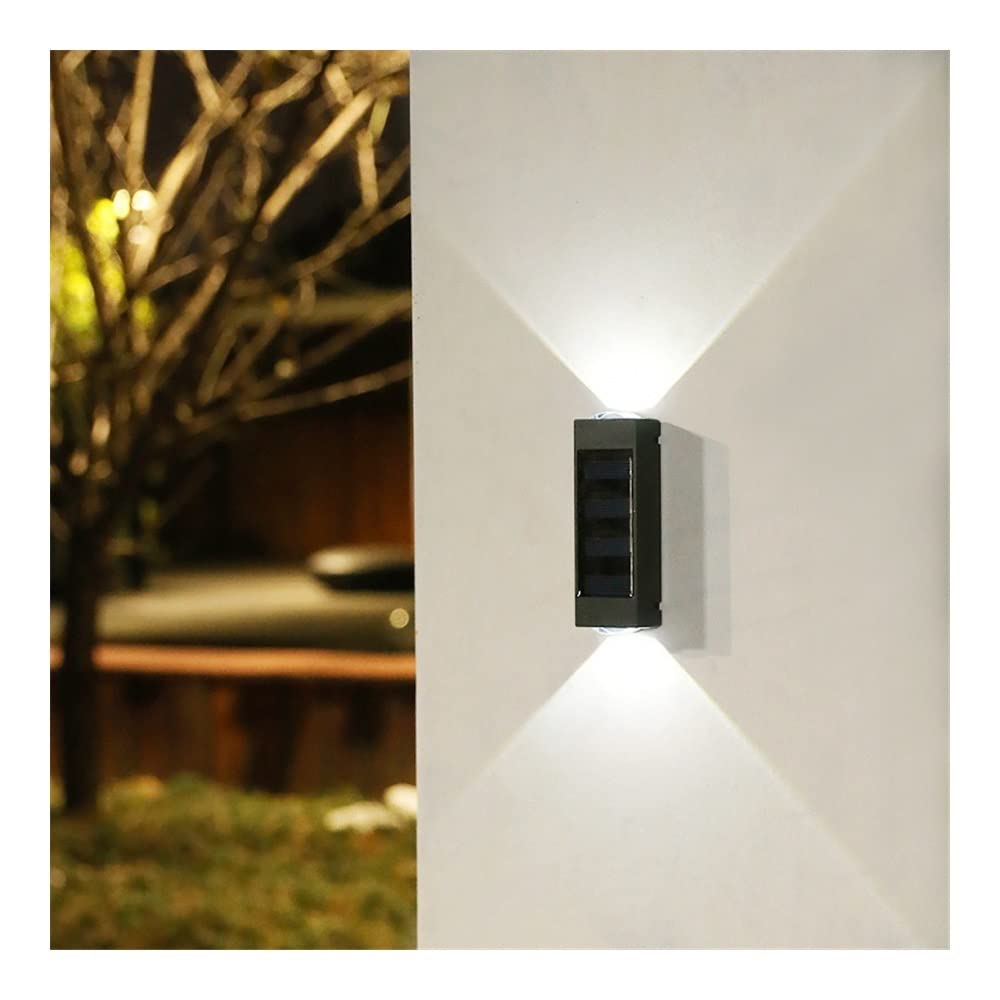 Spot mural pour porche et jardin lot de 4 lampes solaires de cour