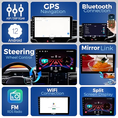 Image of Wagzo Car Android System Touch Screen 9 Inch| TS9Pro Car Android Player|4GB /64GB|4th Gen|4Core|IPS Display|GPS & Bluetooth|WiFi & FM| Steering Control| LED Camera Included with Car Music System