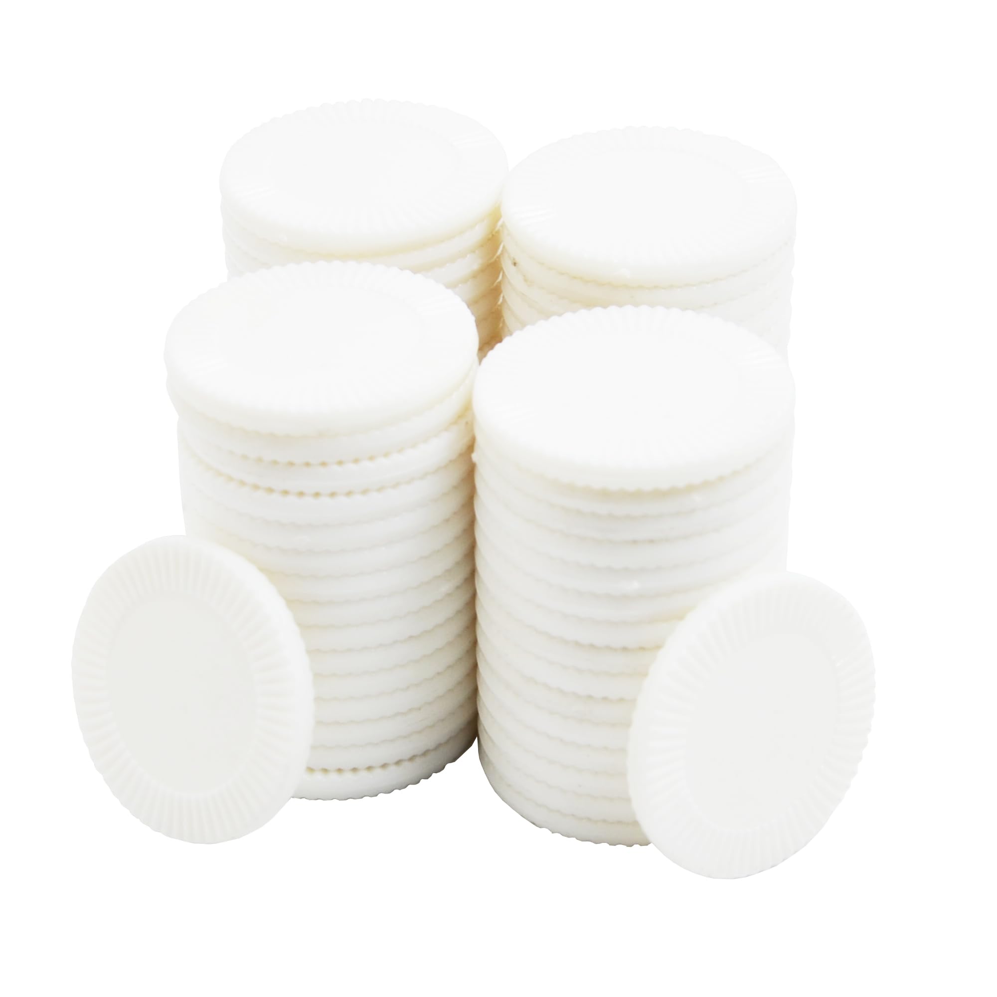 Smartdealspro Opaque Plastic Learning Counters Mini Poker Chips Games Tokens with Storage Box (White, 32mm(64pcs, Sunflower))
