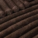 Exclusivo Mezcla Kuscheldecke Flauschig Fleecedecke Flanell Decke, Leichte und Warme Sofadecke Couchdecke für Ganzjahreszeit, 130 x 150 cm Braun