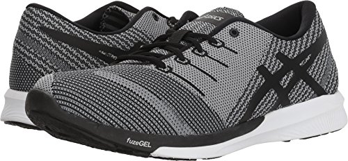 ASICS Men's fuzeX Knit, Carbon/Black/White, 15 D