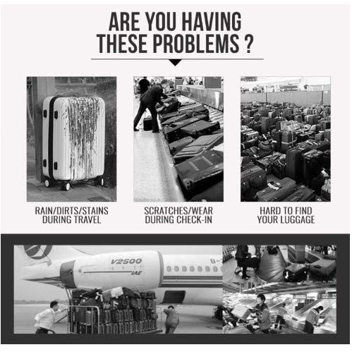 Image of Waterproof|Dust Proof Suitcase & Trolley Bag Cover with Zipper Luggage (Hard Luggage, 32 INCH)