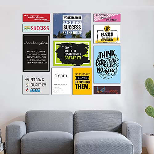 Image of PAPER PLANE DESIGN Framed Poster Set of 12 For Office Wall Decoration (INSPIRATIONAL)